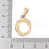 304 Stainless Steel Pendants STAS-F235-01G-O-3