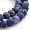 Frosted Natural Sodalite Round Bead Strands G-F231-01-10mm-1