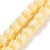 Synthetic Coral Flower Rose Beads Strands CORA-U001-01A-01-1