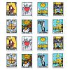 16Pcs 8 Styles Printed Opaque Acrylic Pendants SACR-CJ0001-41-1