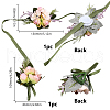 CRASPIRE 2Pcs 2 Style Silk Imitation Rose Corsage Boutonniere AJEW-CP0001-60-2