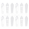 Olycraft 12Pcs Natural Quartz Crystal Pointed Beads G-OC0003-99-1