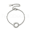 304 Stainless Steel Sun Link Bracelets BJEW-F500-04P-2