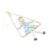 2Pcs Handmade Glass Seed Beaded Girl Play on Swing Big Pendants PALLOY-MZ00695-4