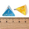 4 Facets Transparent Resin Pendants RESI-S021-01A-3