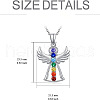 Chakra Angel Alloy Colorful Rhinestone Pendant Necklaces for Women FS-WGF797E-01-5