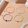 Glass Seed Bead Beaded Bracelets for Women BJEW-JB09284-6