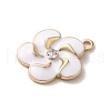 Flower Alloy Enamel Pendants ENAM-A007-03KCG-01-2