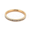 304 Stainless Steel Rhinestone Rings STAS-D178-02G-04-2