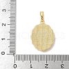 Brass Pave Natural White Shell Pendants KK-S522-07A-G-3