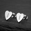 Heart 201 Stainless Steel Stud Earrings WGB8201-04-1