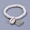 Cotton Thread Tassels Charm Bracelets BJEW-JB04385-01-1