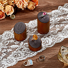 3Pcs 3 Sizes Wood Ring Display Pedestals WH-WG57494-01-5