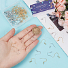 SUNNYCLUE 100Pcs 2 Styles Brass Ear Wire KK-SC0004-85-3