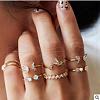 10Pcs Alloy with Crystal Rhinestone Finger Rings WG3531F-13-1