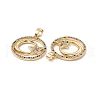 Brass Micro Pave Cubic Zirconia Pendant KK-E068-VC066-3