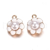 Light Gold Plated Alloy Enamel Pendants X-PALLOY-TAC0009-67-1