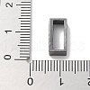 Rack Plating Rectangle Brass Micro Pave Cubic Zirconia Slide Charms KK-L224-037B-3
