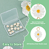 12Pcs Natural Freshwater Shell Flower Connector Charms PALLOY-HS00006-4