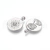 Brass Micro Pave Cubic Zirconia Pendants ZIRC-T016-19P-2
