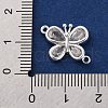 Brass Pave Clear Cubic Zirconia Connector Charms KK-Z066-09S-3
