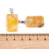 Natural Yellow Hematoid Quartz Pendants G-Q172-01P-3