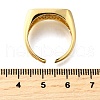 Brass Micro Pave Cubic Zirconia Adjustable Open Cuff Rings for Women RJEW-K292-08G-5