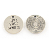 Tibetan Style Alloy Pendants TIBEP-R304-051AS-LF-1