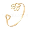 304 Stainless Steel Cuff Bangles for Women BJEW-U032-02G-2