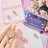 SUNNYCLUE 8Pcs Electroplate Natural Rose Quartz Star Cut Round Charms G-SC0003-04-3