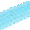 Baking Paint Frosted Glass Beads Strands FGLA-N003-6mm-02-1