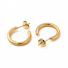 304 Stainless Steel Ring Stud Earrings EJEW-C004-12B-G-2