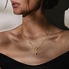 Cross Brass Micro Pave Clear Cubic Zirconia Pendant Necklaces FS-WG5E880-01-2