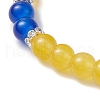 Baking Painted Imitation Jade Glass Round Beaded Charm Bracelets BJEW-JB11737-04-4