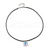 Waxed Cord Necklaces NJEW-P310-03P-3