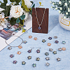 SUPERFINDINGS 60Pcs Wire Wrapped Electroplate Glass Pendants PALLOY-FH0008-76B-5