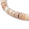 Tortoise Synthetic Turquoise with Natural Freshwater Shell Beads Stretch Bracelets for Men Women BJEW-JB11746-4