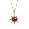 Glass Seed Beads & Handmade Evil Eye Lampwork Star Pendant Necklaces NJEW-MZ00098-05-2
