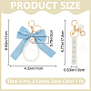 CRASPIRE 2Pcs 2 Styles Cotton & Iron & Alloy Keychain KEYC-CP0001-24D-2