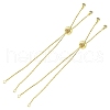 Rack Plating Brass Box Chain Slider Bracelets MAK-YW0001-04G-1