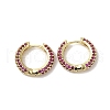 Rack Plating Brass Micro Pave Cubic Zirconia Huggie Hoop Earrings for Women EJEW-C097-21G-2