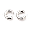 Brass Hollow Out Initial Letter Stud Earrings for Women EJEW-A044-01P-C-1