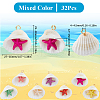SUNNYCLUE 32Pcs Summer Beach Natural Shell Pendants FIND-SC0012-34-2
