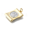 Brass Saint Benedict Medal Pendants KK-V010-01GP-02-2