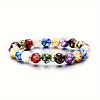 7 Chakra Energy Resin Round Beaded Stretch Bracelets WG95177-01-5