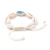 Adjustable Printed Cowrie Shell Braided Bead Bracelets BJEW-JB05154-02-2