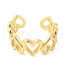 Rack Plating Brass Open Cuff Ring  for Women RJEW-Q770-30G-1