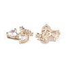 Brass Micro Pave Clear Cubic Zirconia Pendants KK-K351-40G-2