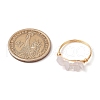 3Pcs Natural Rose Quartz Bead Finger Ring RJEW-JR00855-03-4