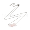 12Pcs 12 Styles Natural Mixed Stone Chip Pendant Necklace Sets NJEW-JN05097-5